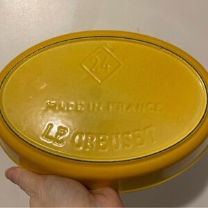 Le Creuset Vibrant Yellow Oval Stoneware Casserole Lid